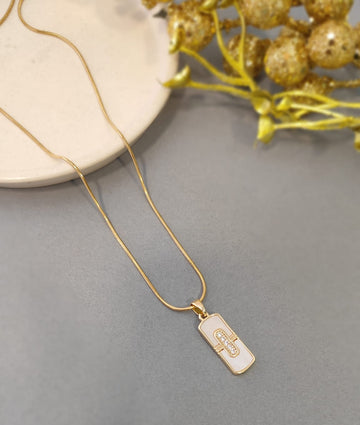 ANTI TARNISH MINIMAL WHITE PENDANT CHAIN