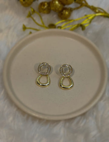 925 STERLING SILVER TONE PLATED DROP EARRING