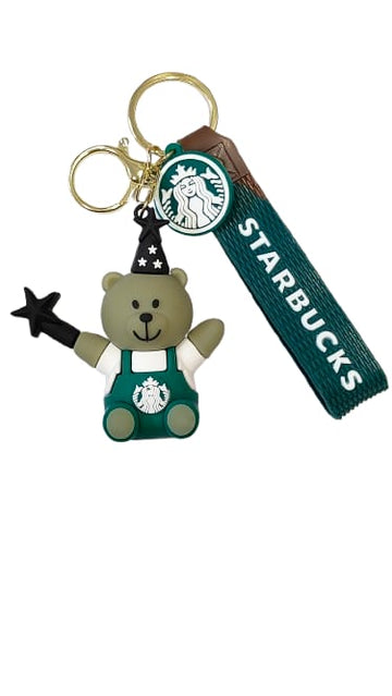 3D Cartoon Character rubber keychain with Strap Charm & Metal Hook.