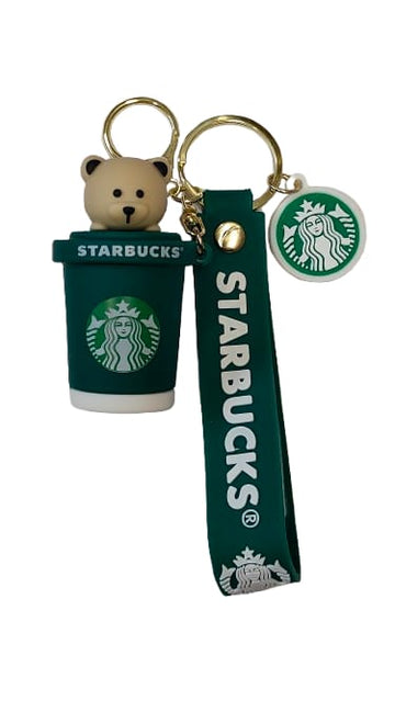 3D Cartoon Character rubber keychain with Strap Charm & Metal Hook.