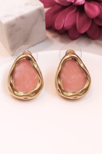 STYLISH MOLTEN GOLD STATEMENT STUD EARRING
