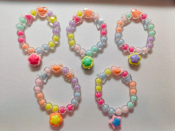 Colorful Beads ,orange heart ,charms Bracelets for kids girls