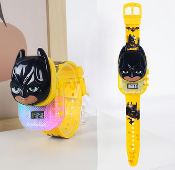 Aude kids Digital Batman rotating Light glowing with music tune watch