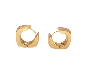 ANTI-TARNISH STYLISH SQUARE SHAPE HOOP EARRING