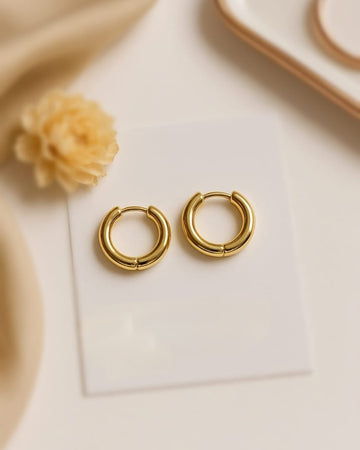 ANTI-TARNISH STYLISH ROUND SHAPE HOOP EARRING