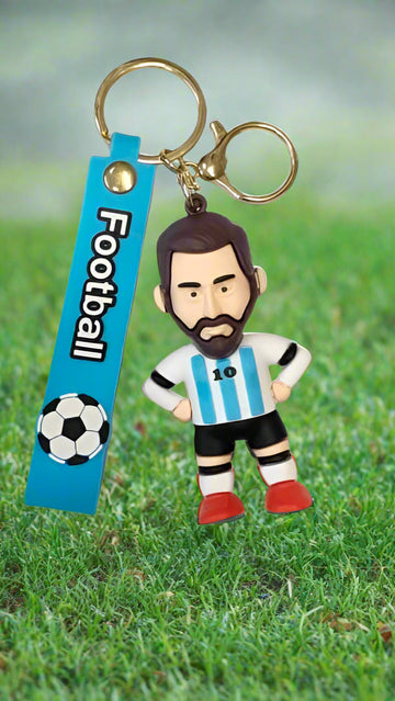 3D Cartoon Character rubber keychain with Strap Charm & Metal Hook.