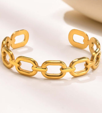 GOLD TONE PLATED CHUNKY LINK BRACELET