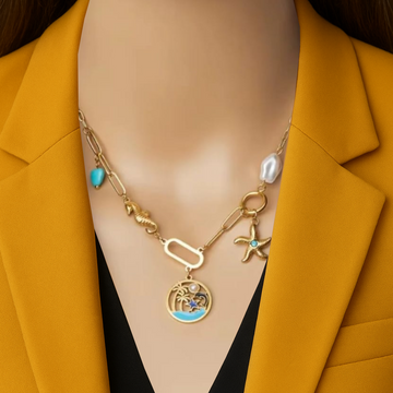 ANTI TARNISH MINIMAL CHARMS NECKLACE