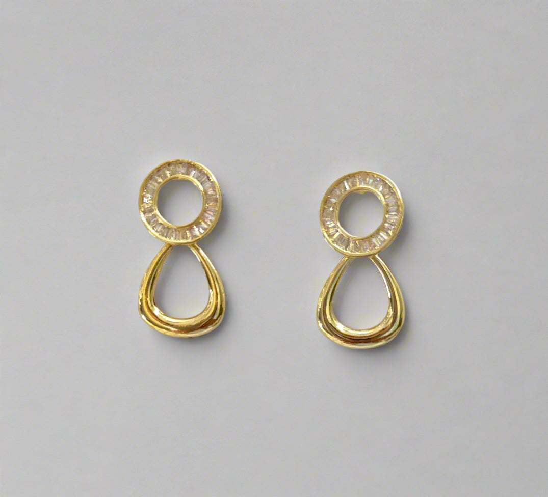 925 STERLING SILVER TONE PLATED DROP EARRING