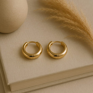 ANTI TARNISH MINIMAL THIN ROUND HOOP EARRING