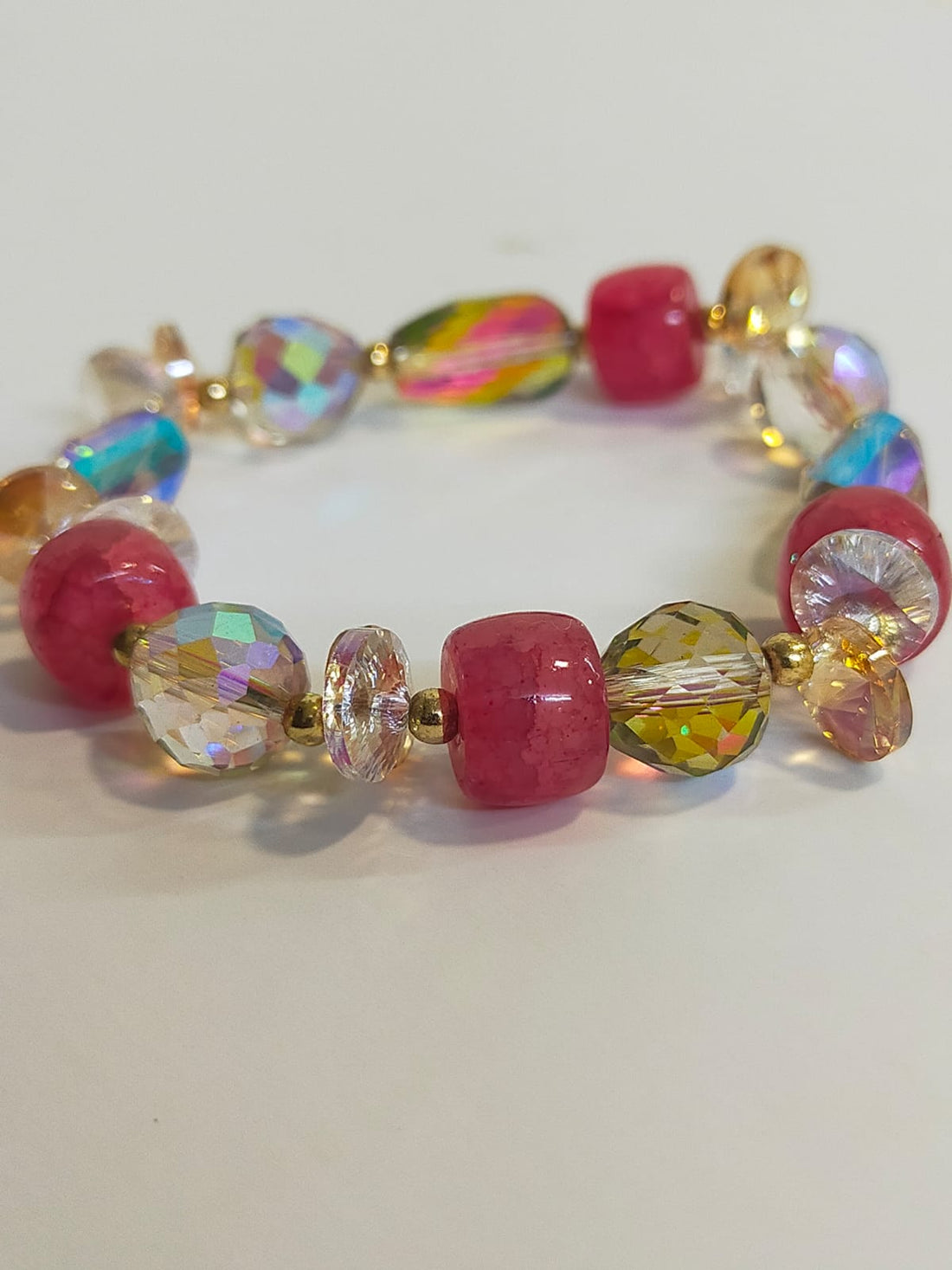 STYLISH RED CRYSTAL BEADED BRACELET FOR WOMEN AND GIRLS