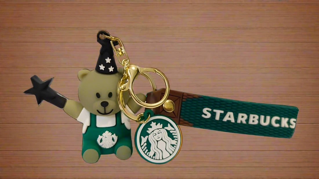 3D Cartoon Character rubber keychain with Strap Charm & Metal Hook.