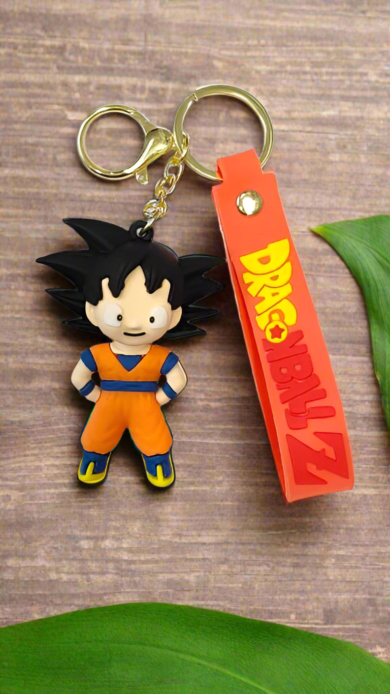 3D Cartoon Character rubber keychain with Strap Charm & Metal Hook.