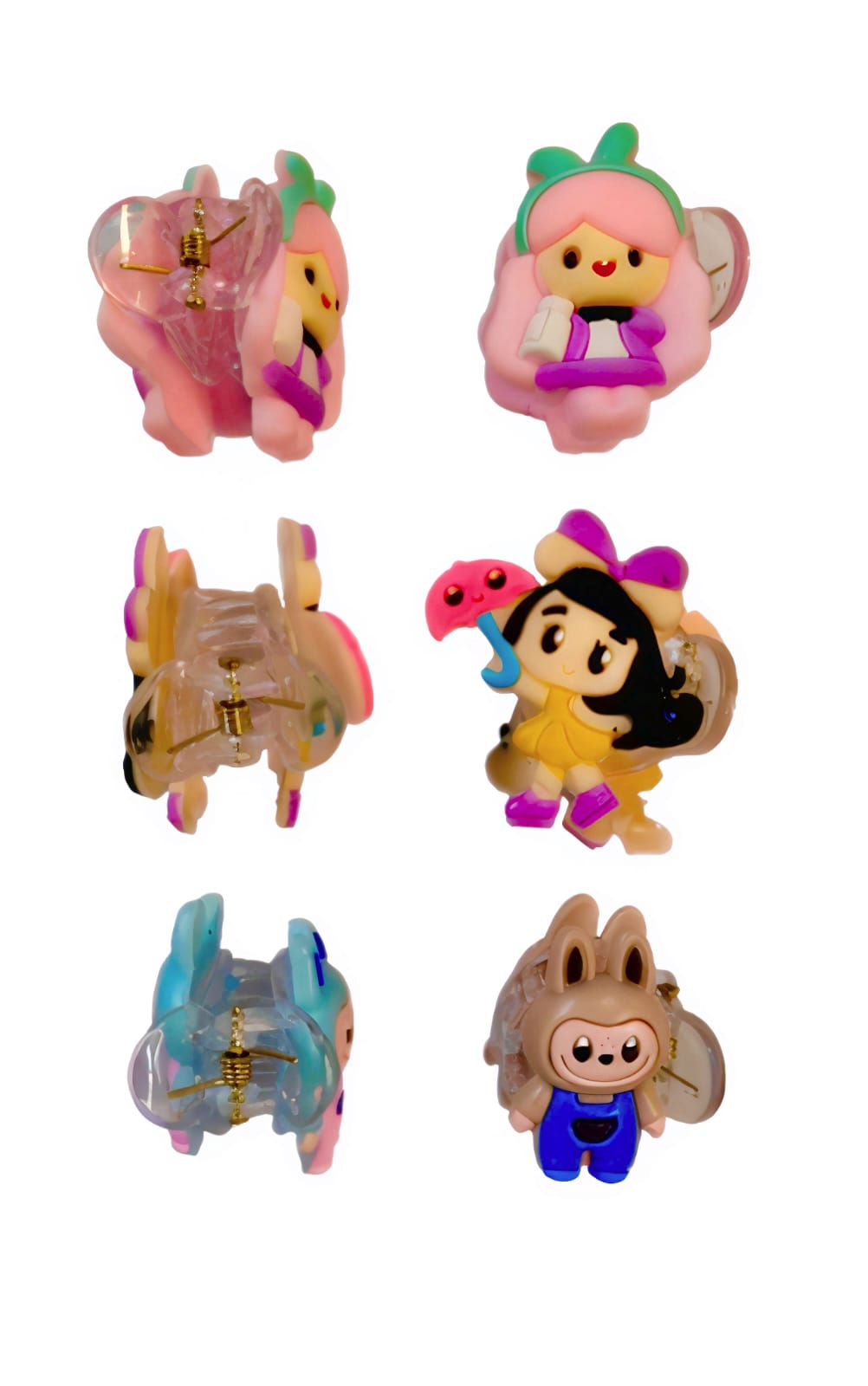 Fairy Tale Princess Hair claw Clips For Girls (Set of 6)