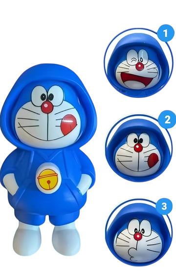 Doremon -3D Cartoon Character Key Holder with face changing and Metal Hook.