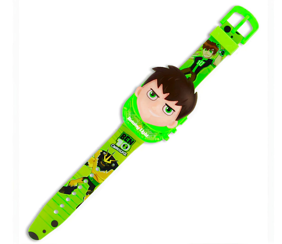 Aude kids Digital dial Ben 10 rotating Light glowing with music tune watch
