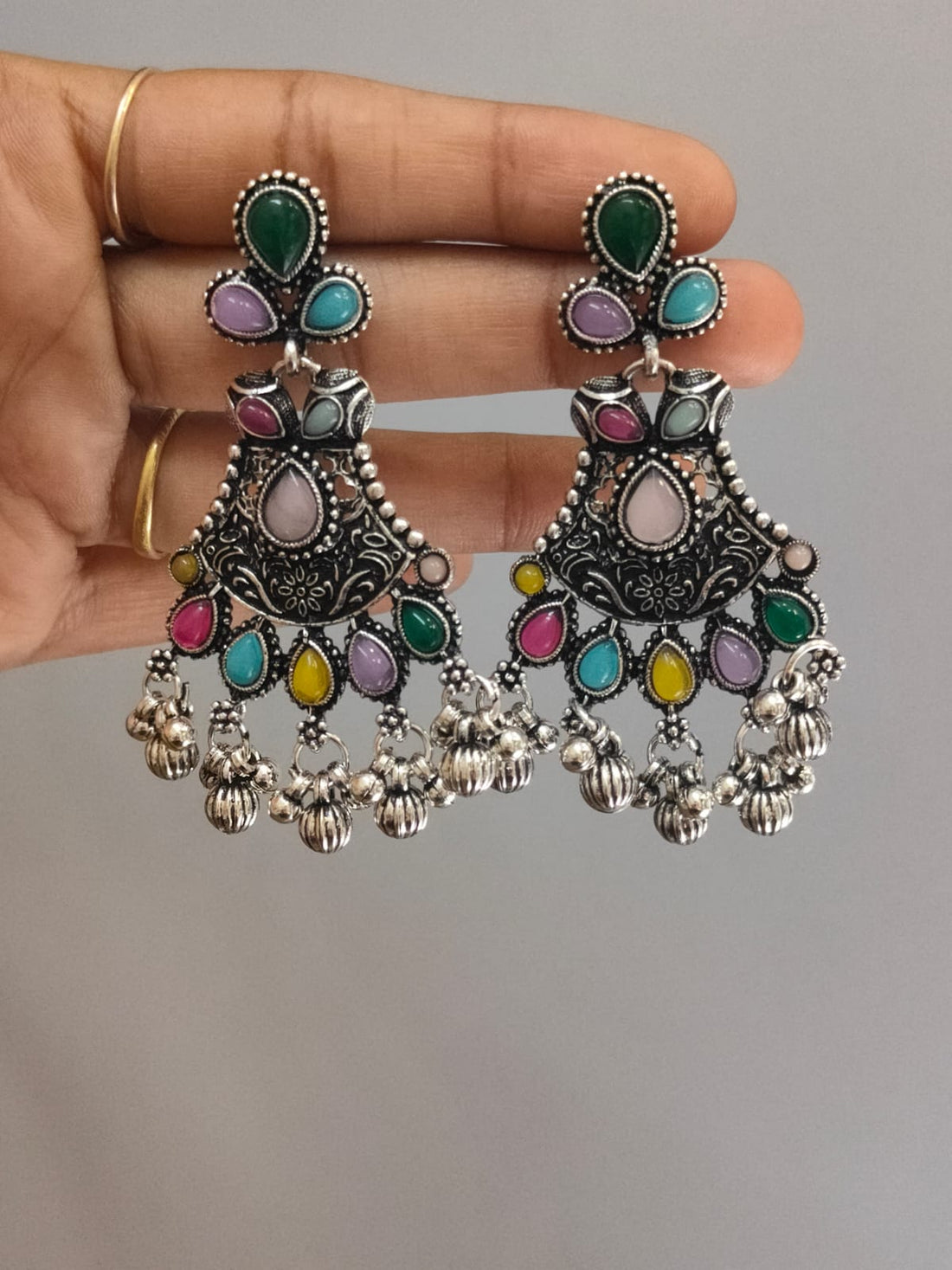 Rang Mahal Multicolor Jhumka Dangles Earring