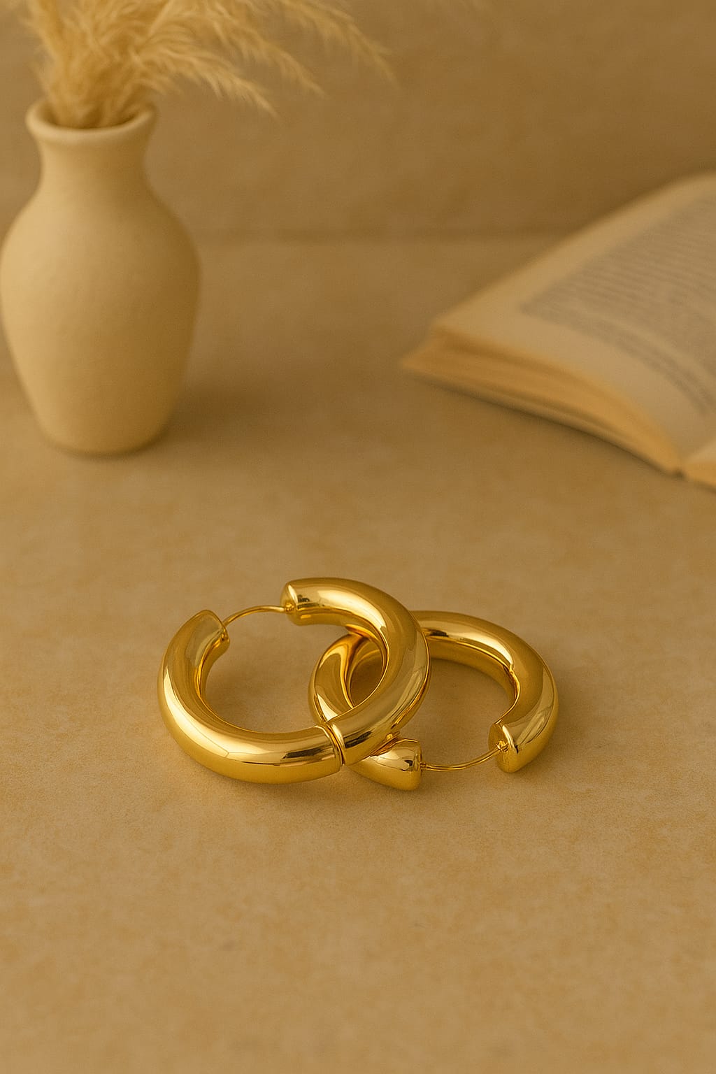 ANTI-TARNISH STYLISH ROUND SHAPE HOOP EARRING