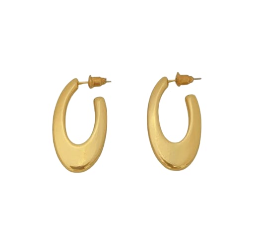 ANTI TARNISH OVAL SHAPE HOOP EARRING