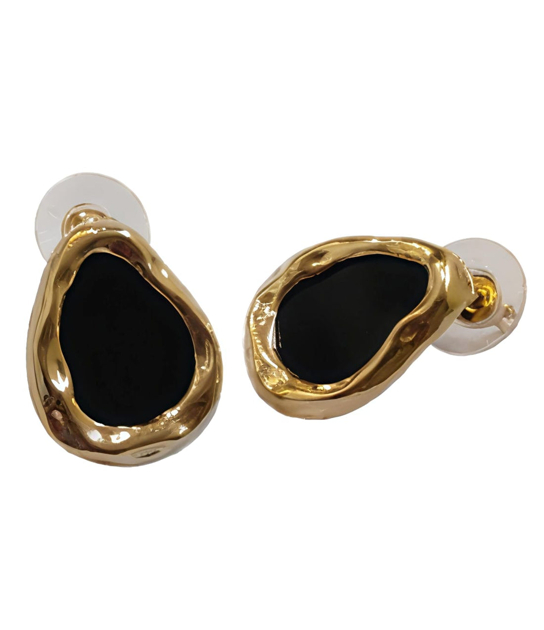 STYLISH MOLTEN GOLD STATEMENT STUD EARRING
