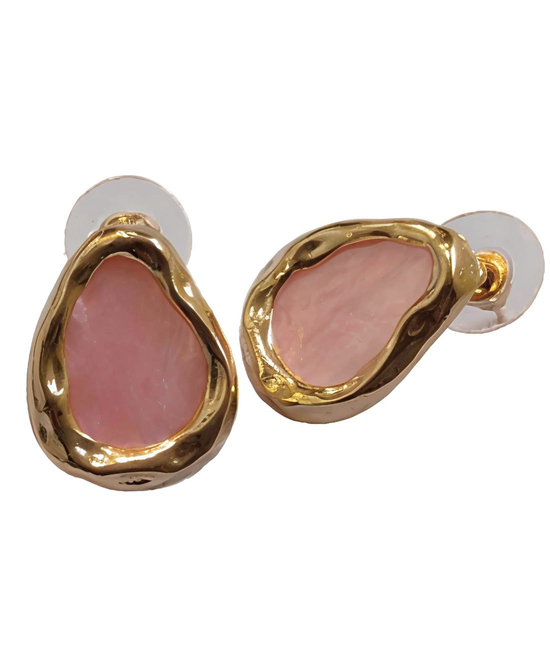 STYLISH MOLTEN GOLD STATEMENT STUD EARRING