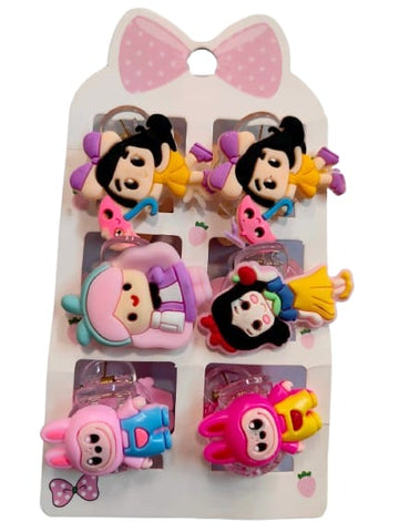Fairy Tale Princess Hair claw Clips For Girls (Set of 6)