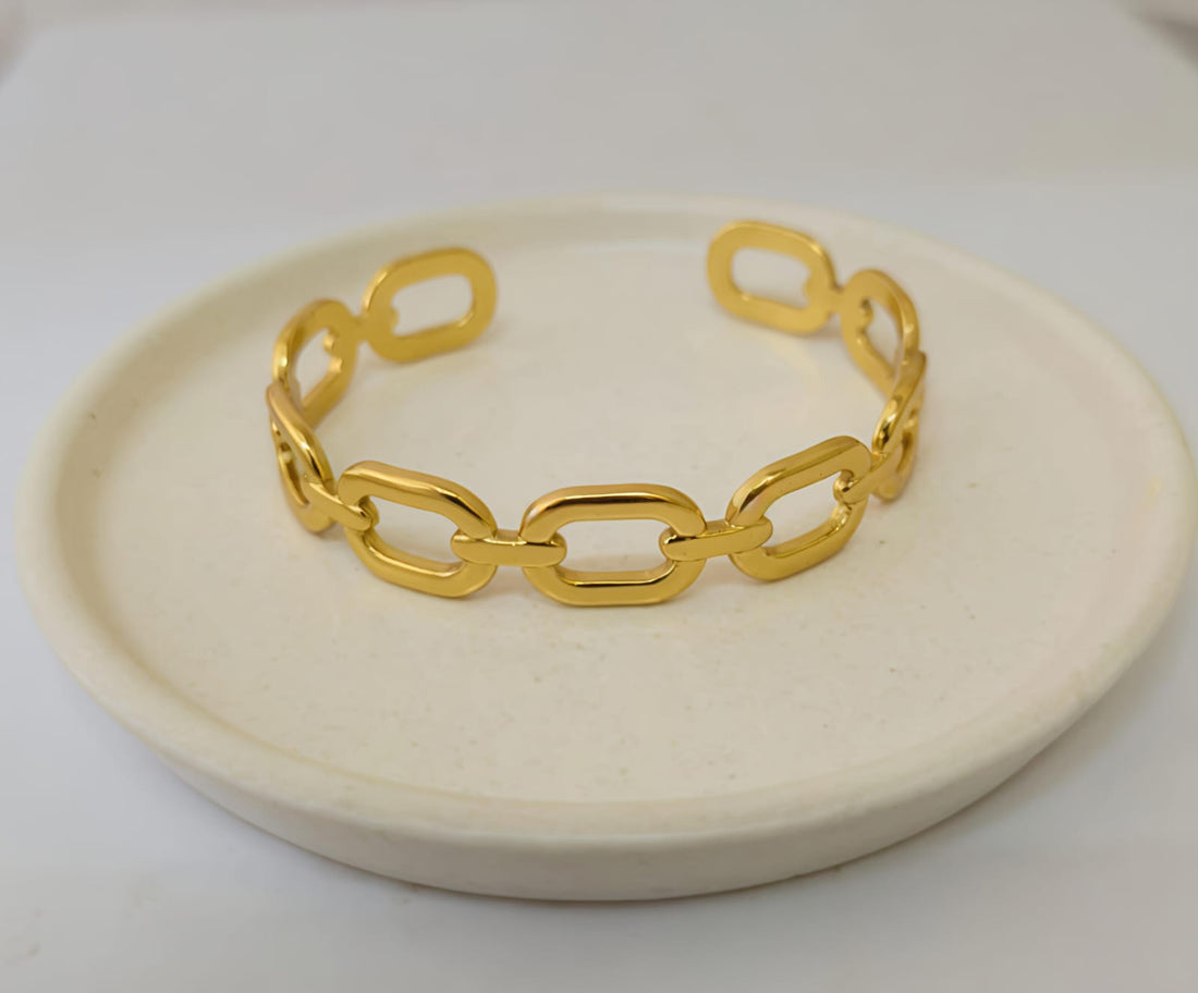 GOLD TONE PLATED CHUNKY LINK BRACELET